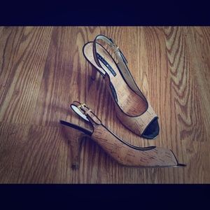Bandolino peeptoe slingback heels